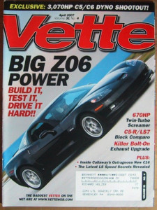 VETTE 2007 APR - '75 CAN AM COUPE, NEW CALLAWAY C16